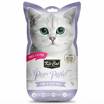 Kit Cat Tuna & Goat Milk Purr Puree 5x15g