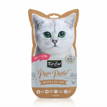 Kit Cat Chicken & Egg Yolk Purr Purée 5x75g