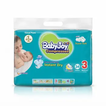 Babyjoy Diapers Medium 6-12kg 34 Pieces