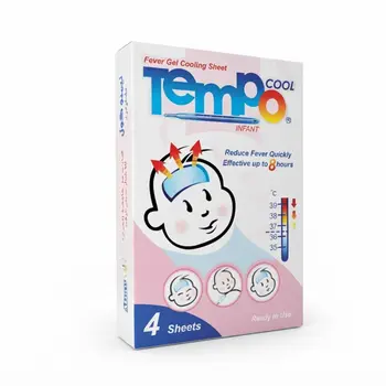 Tempo Cool Fever Gel Sheets for Infants 4 Pack