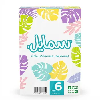 سمايل مناديل للوجه 6 × 70قطعة