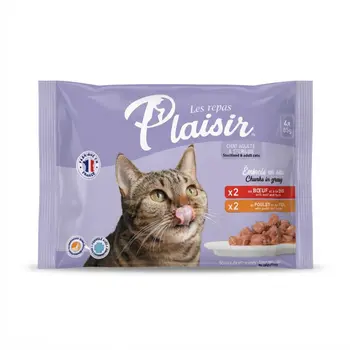 Plaisir Cat Pack Chicken And Beef 4×85g