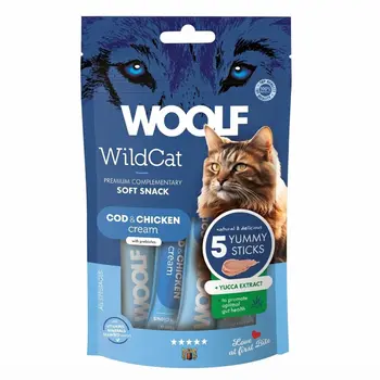 Woolf Wildcat Cod & Chicken Cat Treats 5Pieces×14g