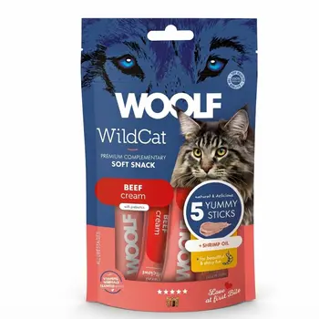 Woolf Wildcat Beef & Shrimp Oil Cat Treats 5Pieces×14g