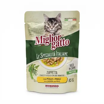 Miglior Gatto Chicken & Peas Cat Pouch 85g