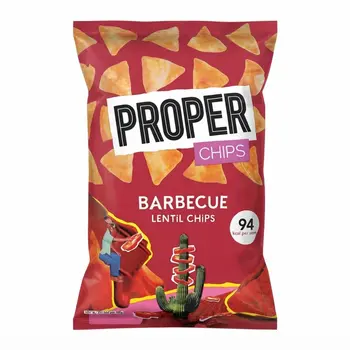 Proper Lentil Chips with Barbecue Flavour 85g