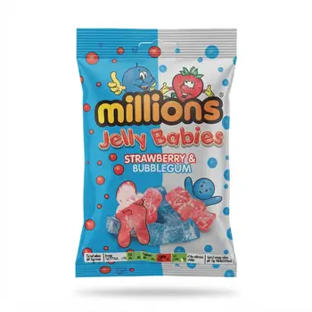 Millions Strawberry & Bubblegum Jelly Babies 150g