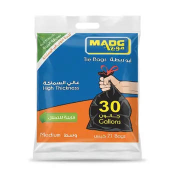 Maog Gold High-Thickness Trash Tie Bags Size 30 27Bags 1Pack