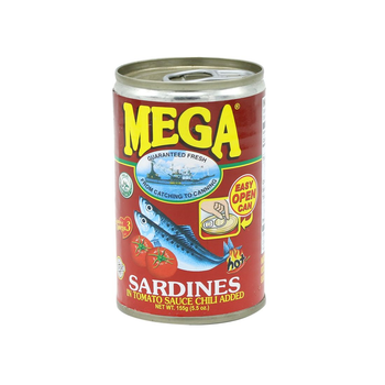 Mega Sardines in Tomato Sauce with Chili 155g