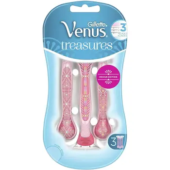Gillette Venus Treasure Pink Disposable Razors 3 Pieces