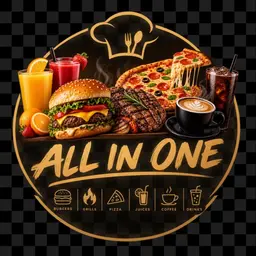 All in one restaurant logo