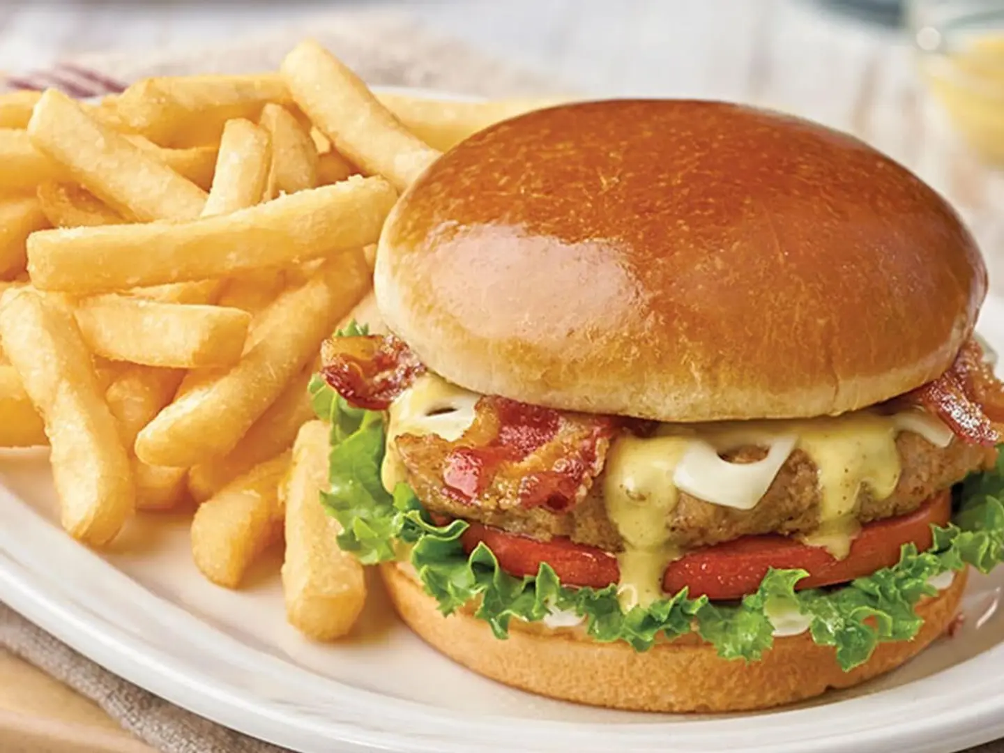 Chicken Burger With Fries