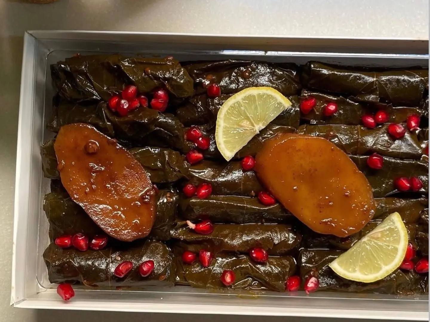 Grape Leaves Plate