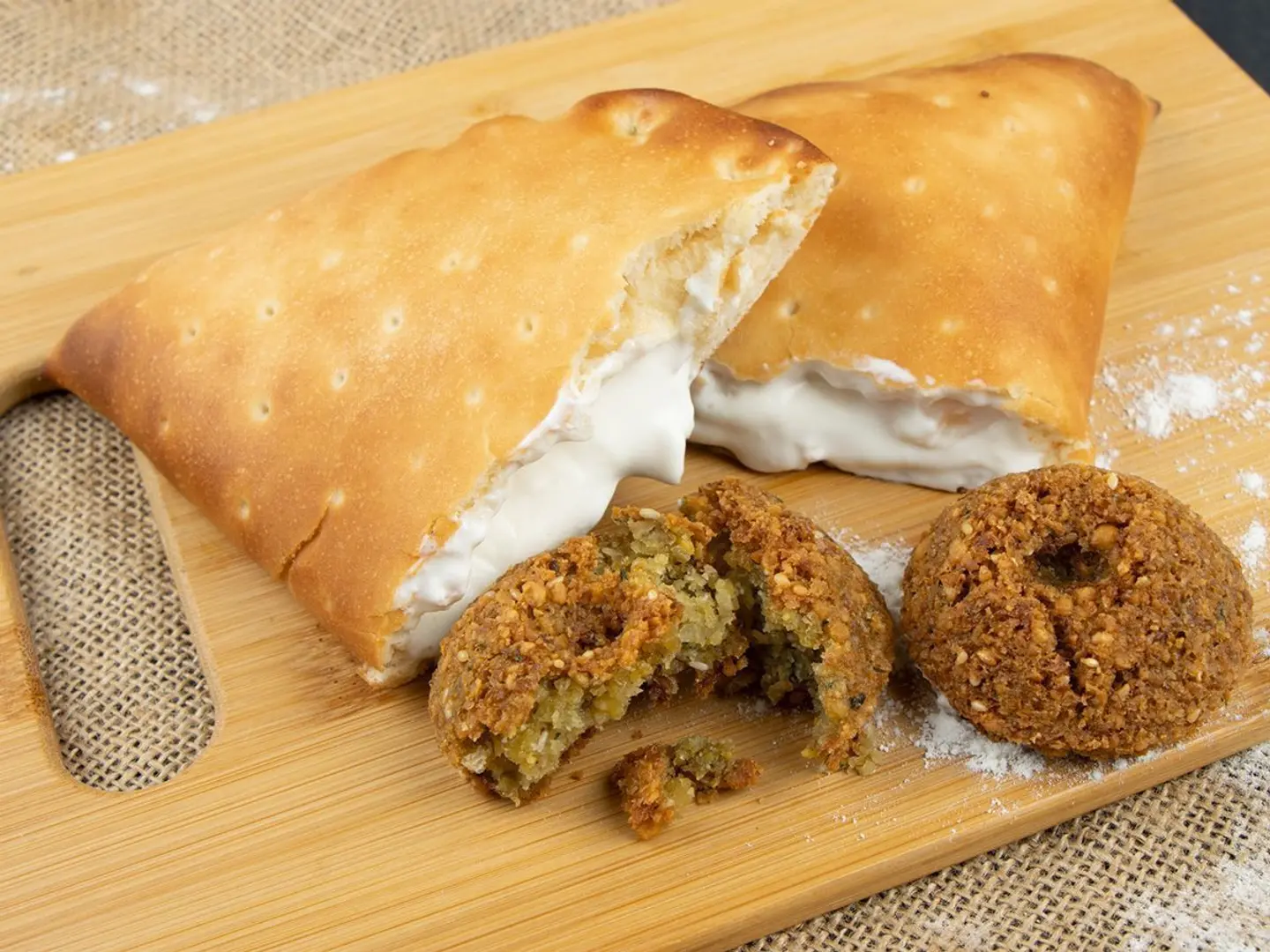 Falafel Bread + Cheese + Egg