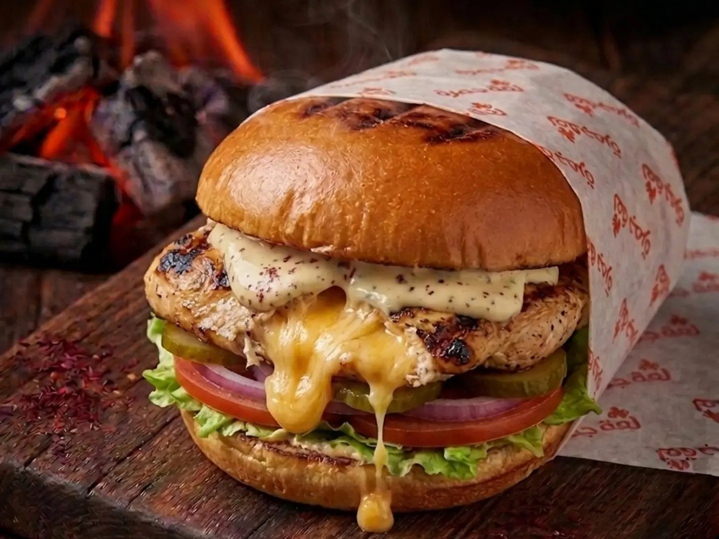 Stuffed Chicken Burger