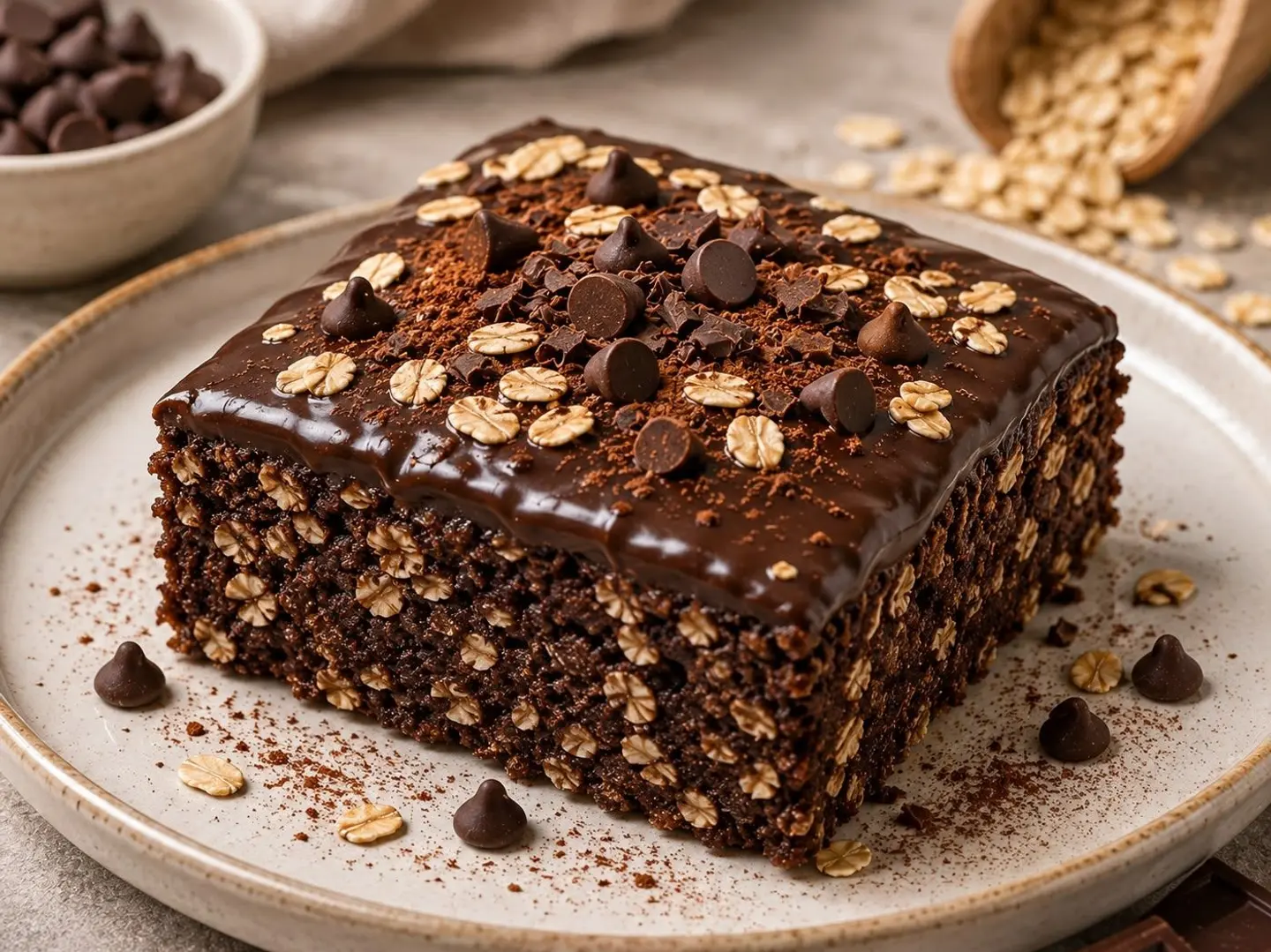 Oatmeal Chocolate Cake