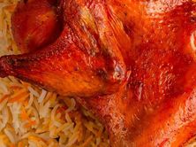 حبة دجاج شواية مع رز بخاري