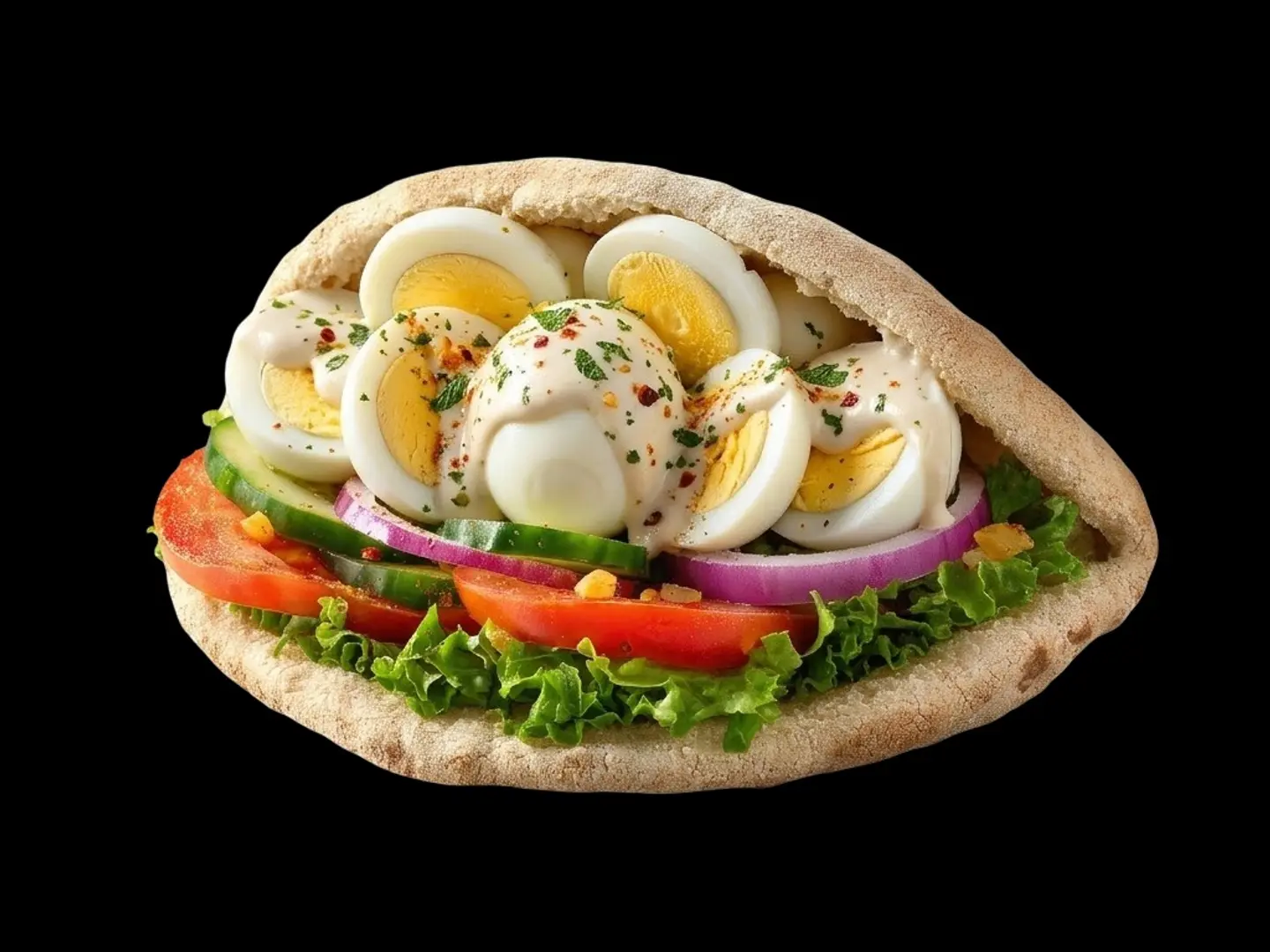 A Sandwich With Boiled Eggs And Cheese