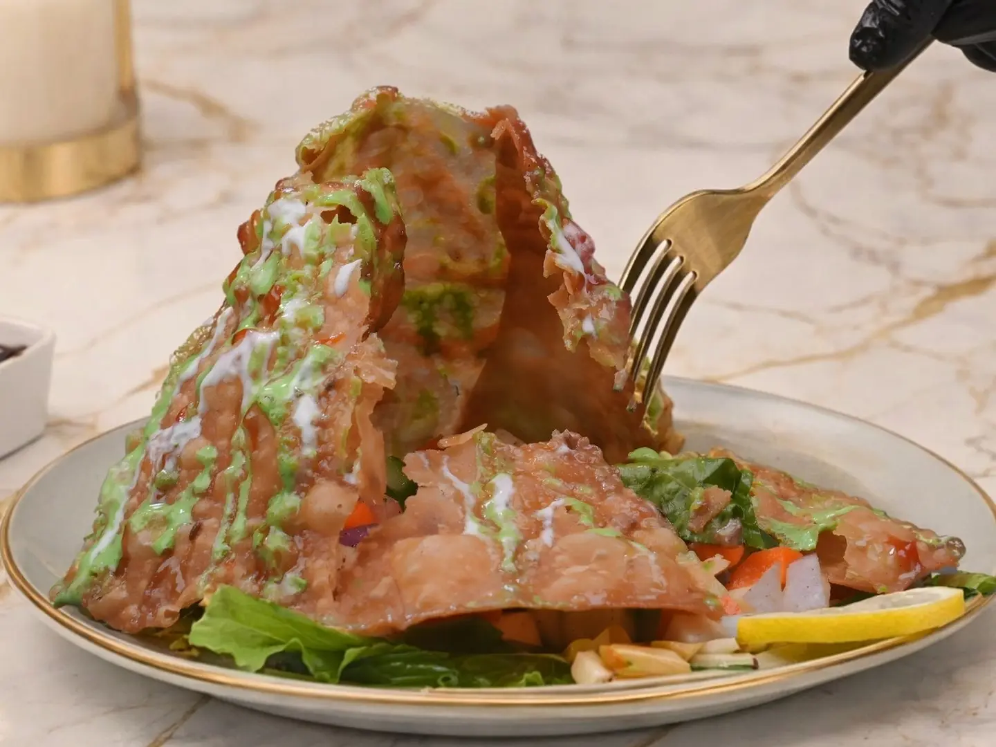Desi Papri Crunch Salad