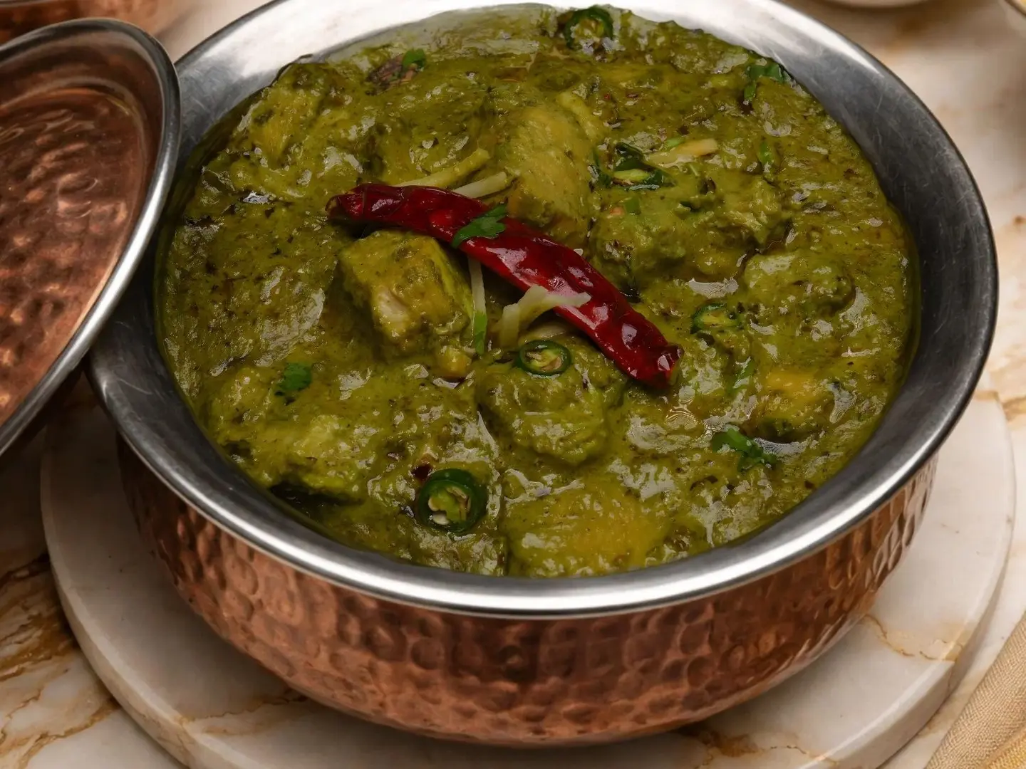 Chicken Hara Masala Handi