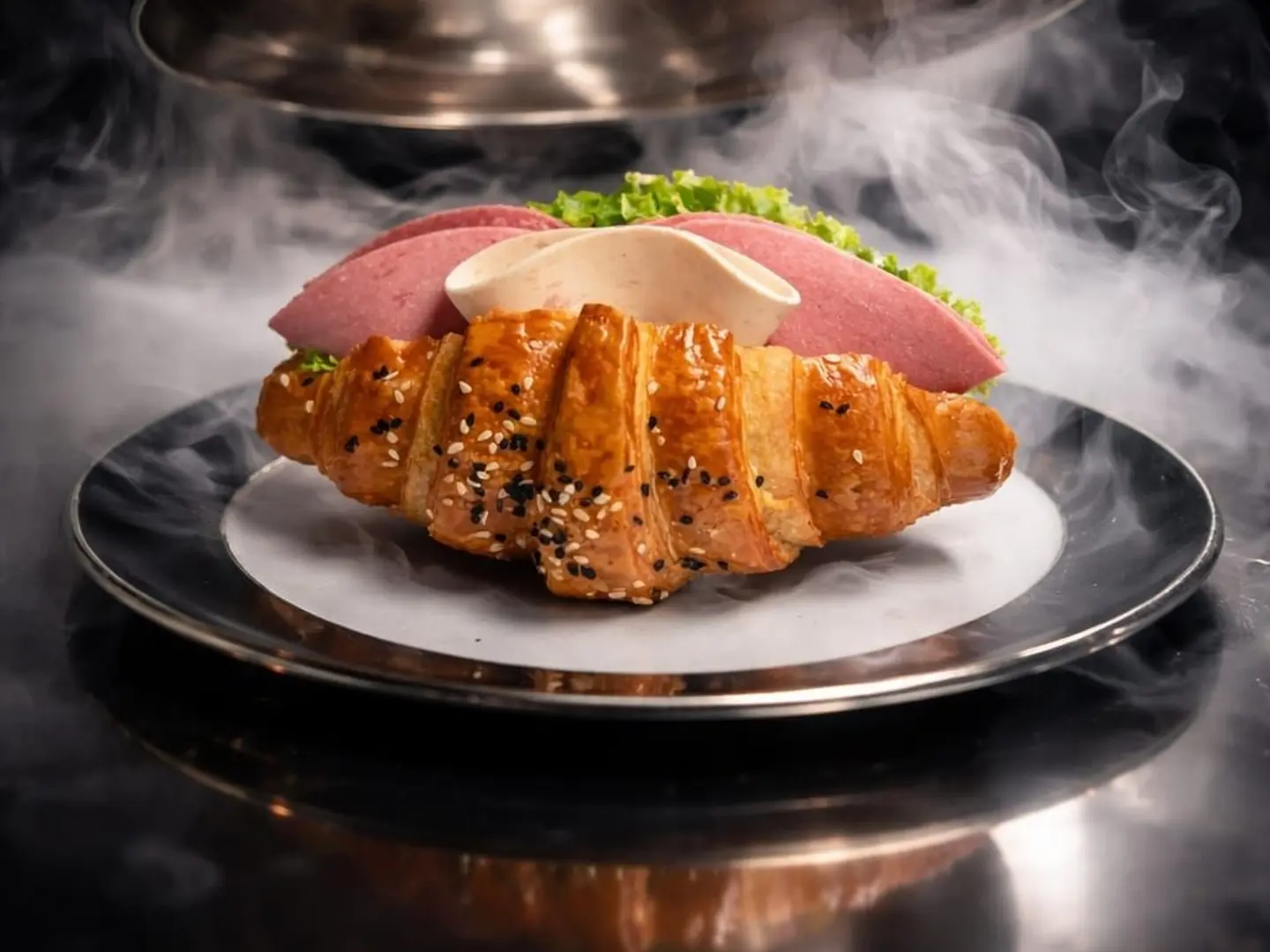 كرواسون ديك رومي مدخن