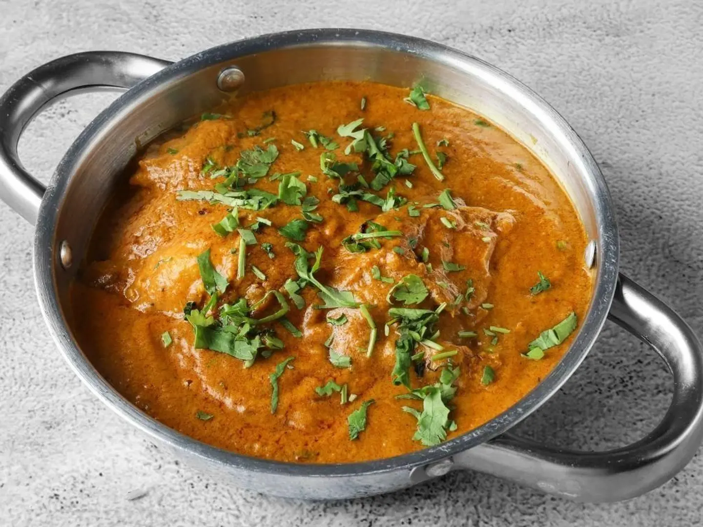 Indian Meat Stew With Rice And Bread