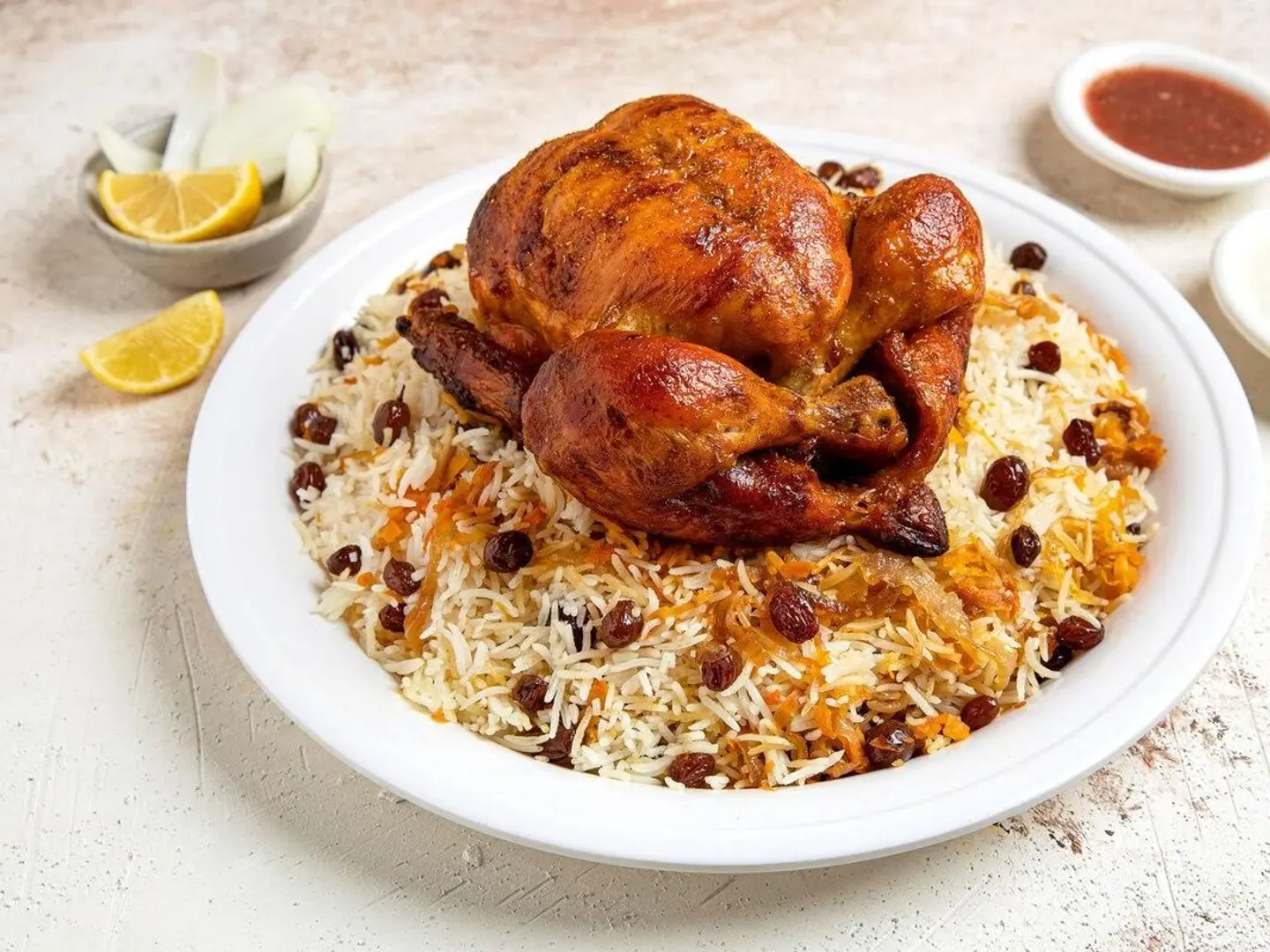 حبة دجاج شواية مع الرز