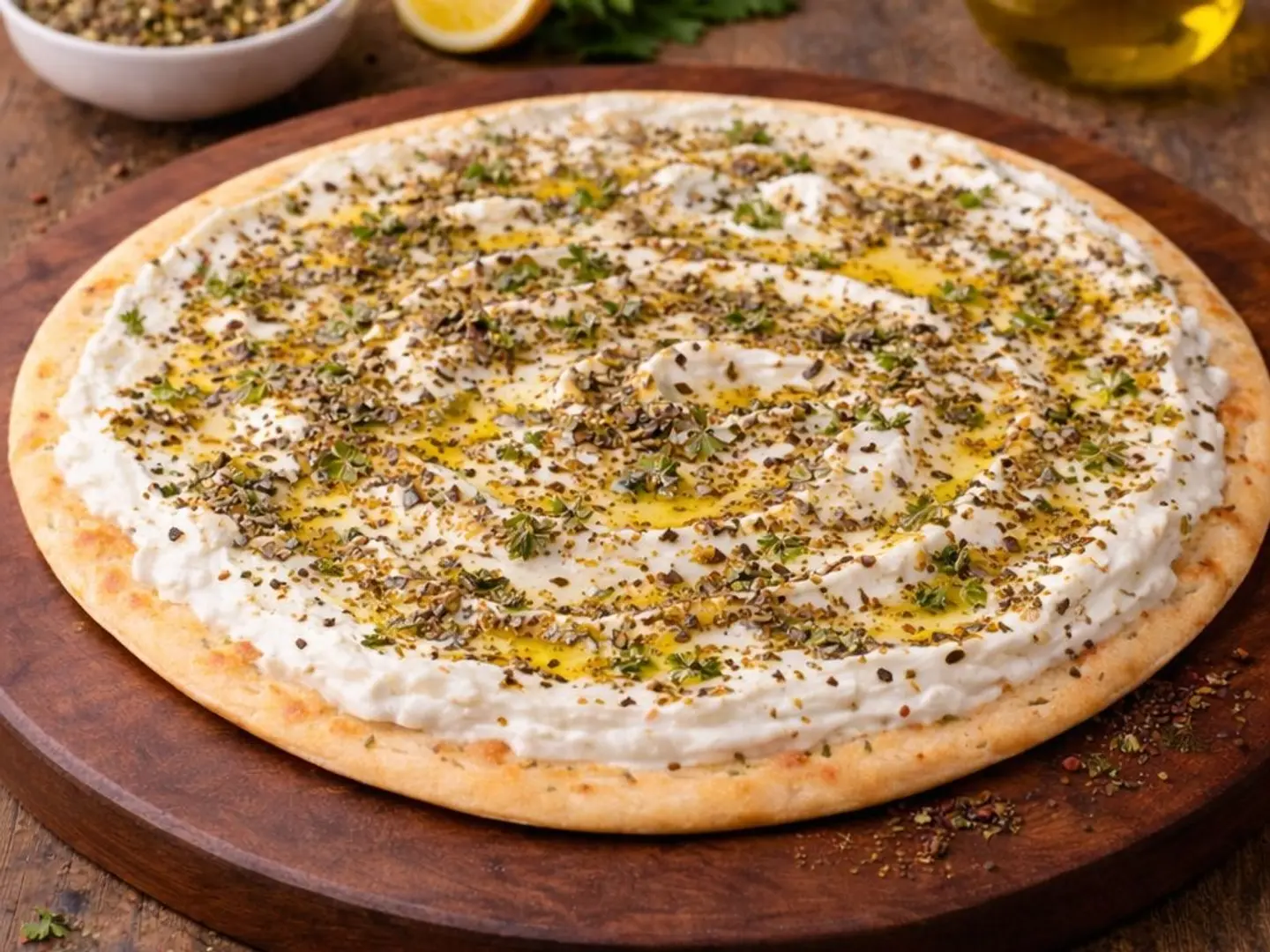 فطيرة لبنة زعتر