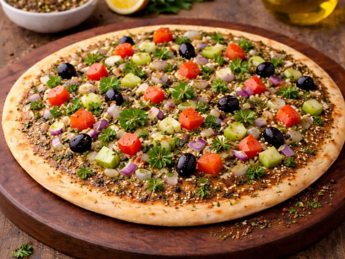 فطيرة زعتر خضار