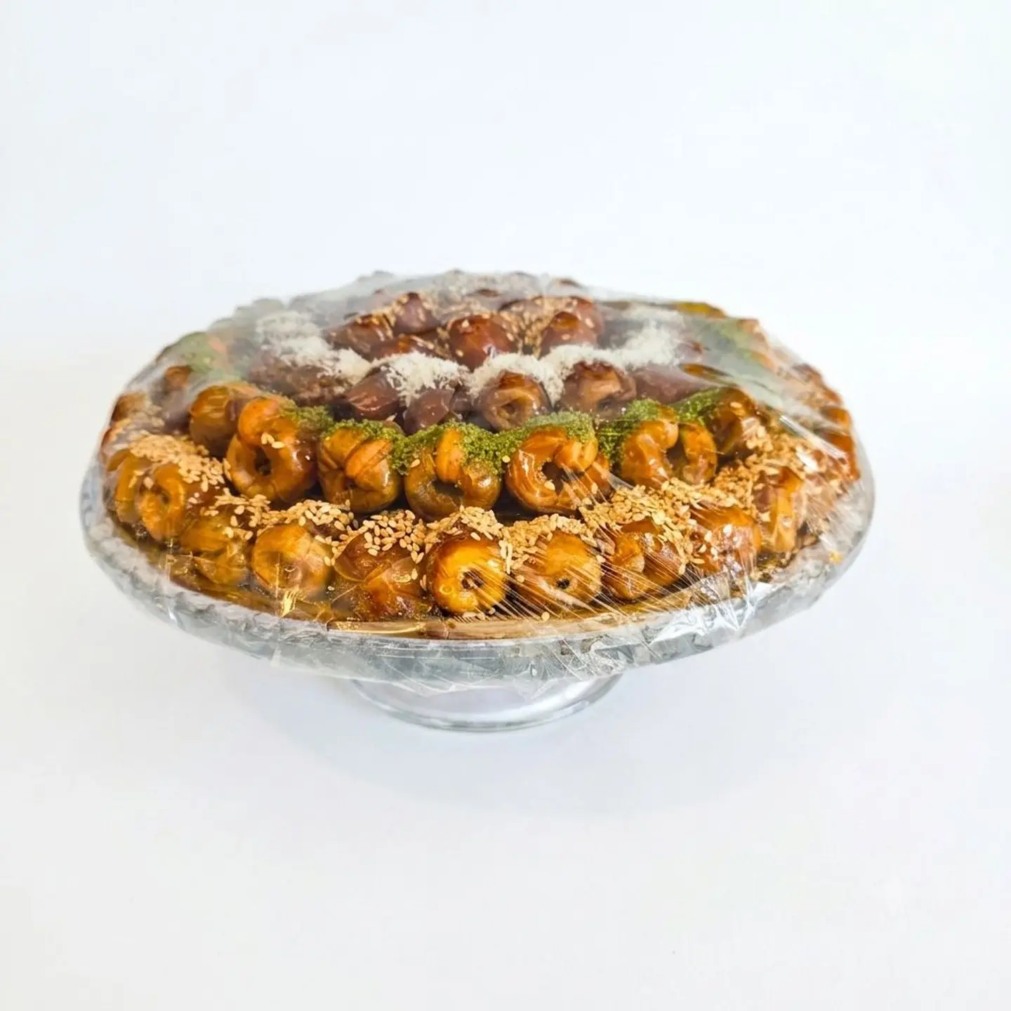 Dates Stuffed With Nuts Glass Plate