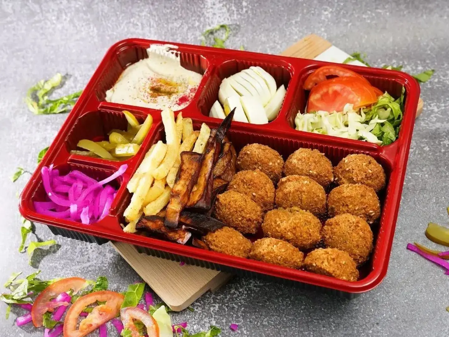 طبق مشكل فلافل حجم وسط