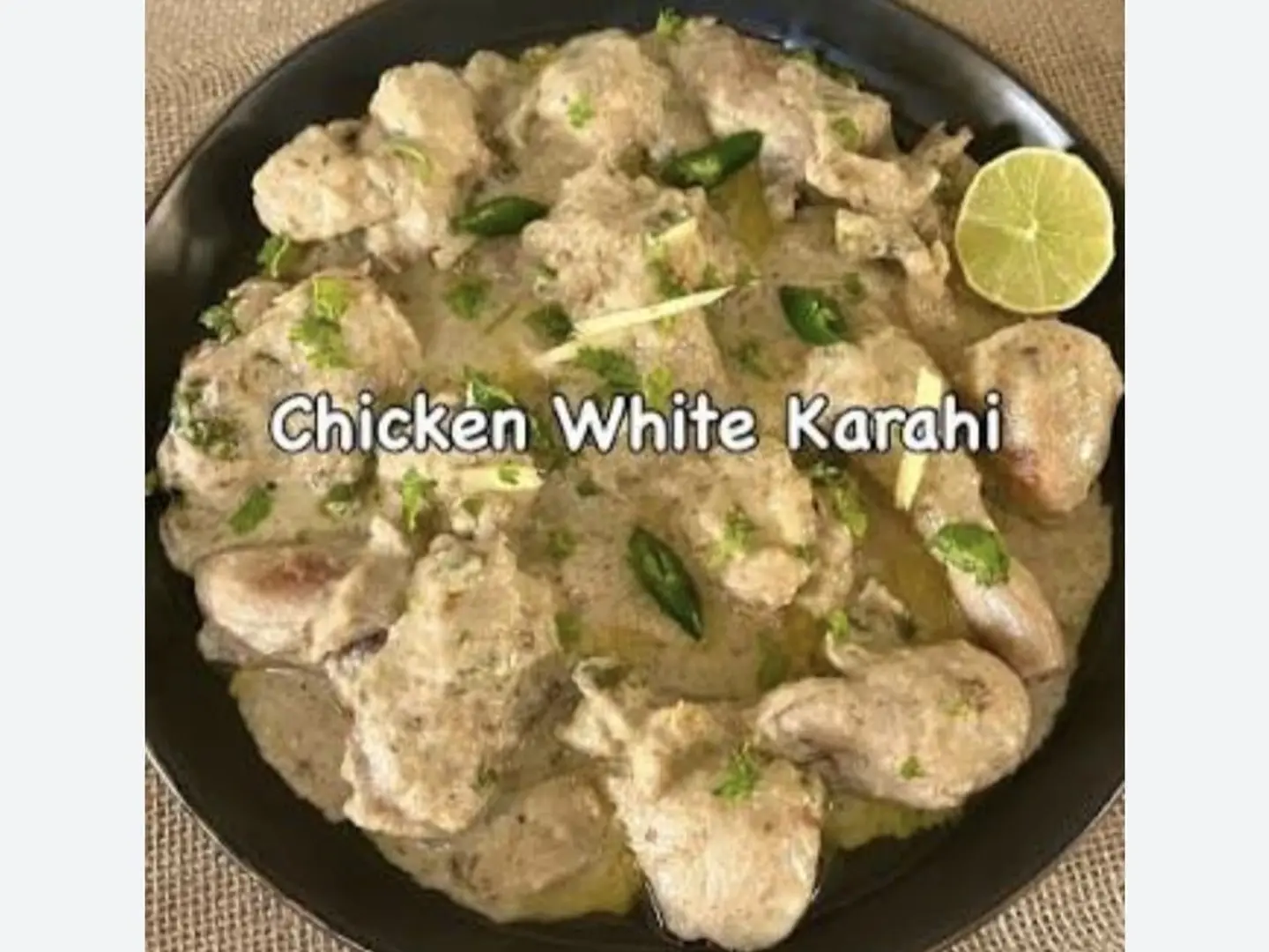 دجاج ابيض بالكريمة