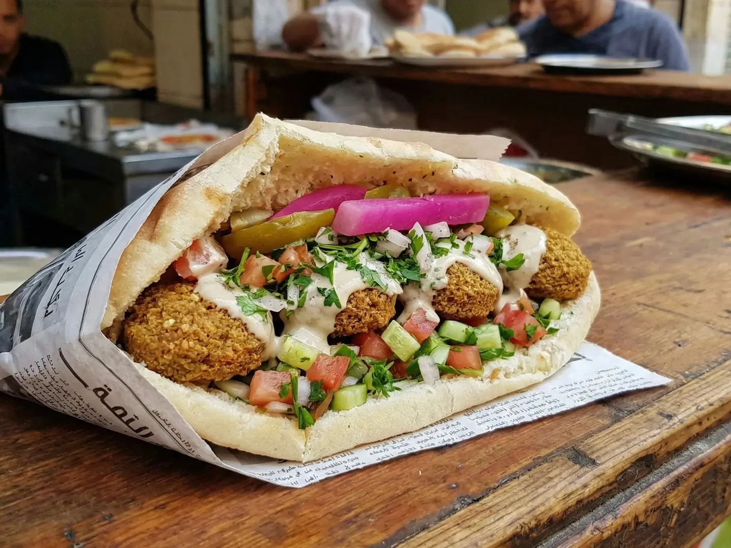 Egyptian Falafel Sandwich
