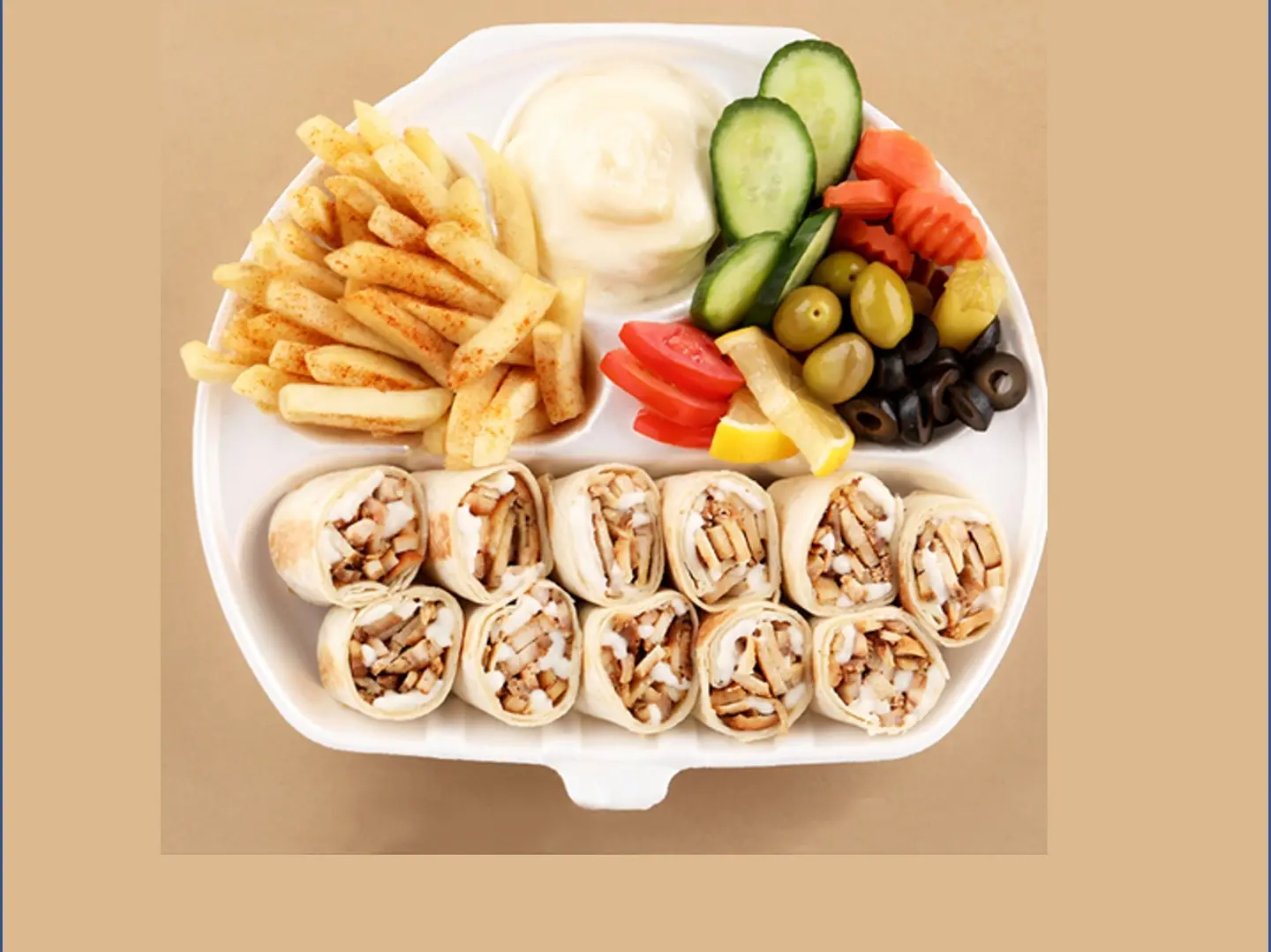 صحن شاورما عادي