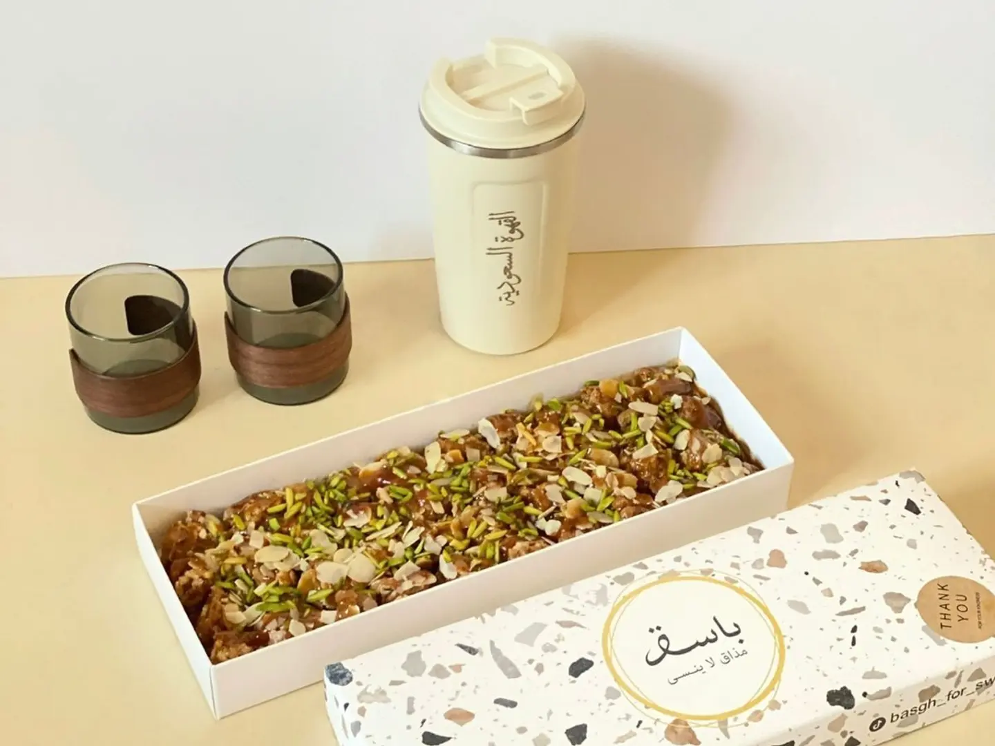 A Special Offer Of Stuffed Dates A Mug Of Saudi Coffee