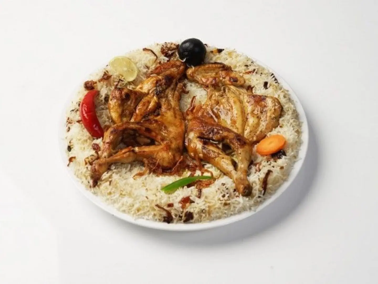 نصف دجاجه مشويه على الفحم