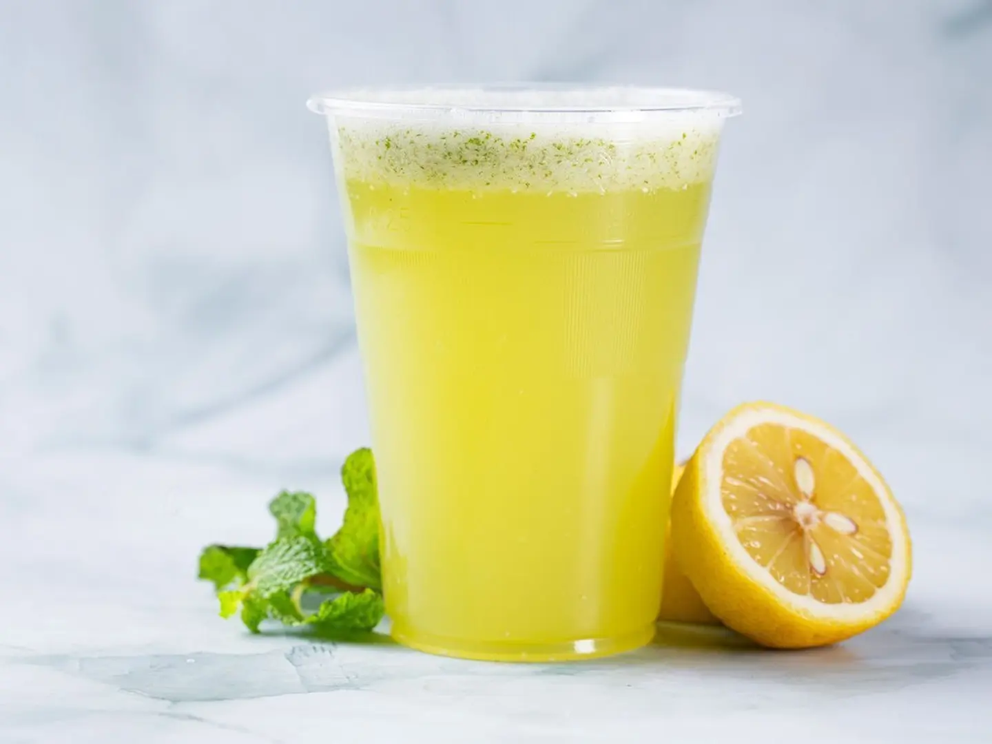 Fresh Lemon And Mint Juice