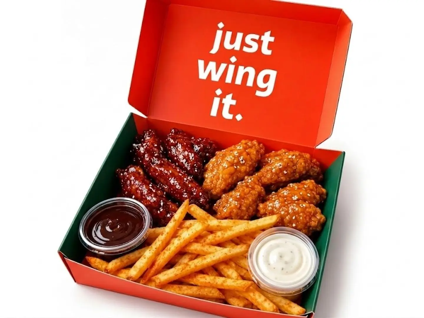 8 Pieces Of Bbq And Buffalo Chicken Wings