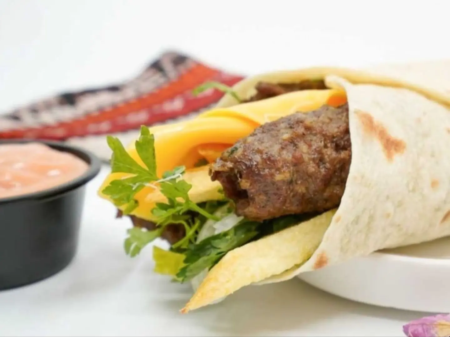 Small Beef Kebab Sandwich With Cheese