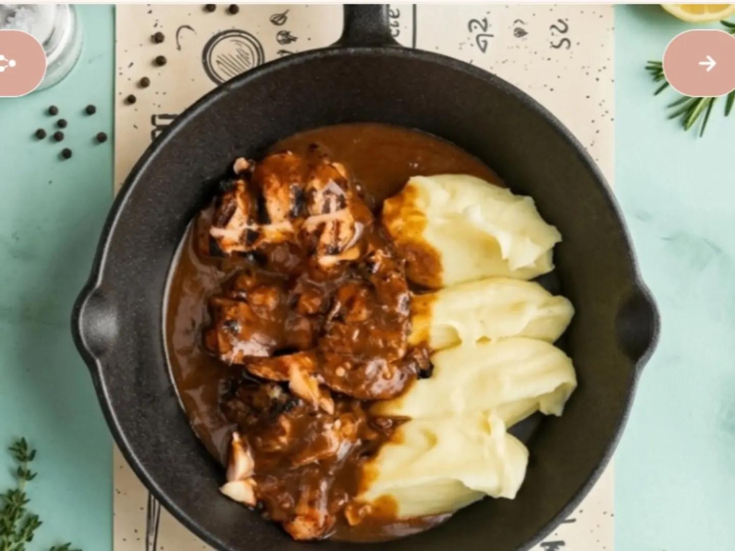 Demiglace Mashed Potatoes