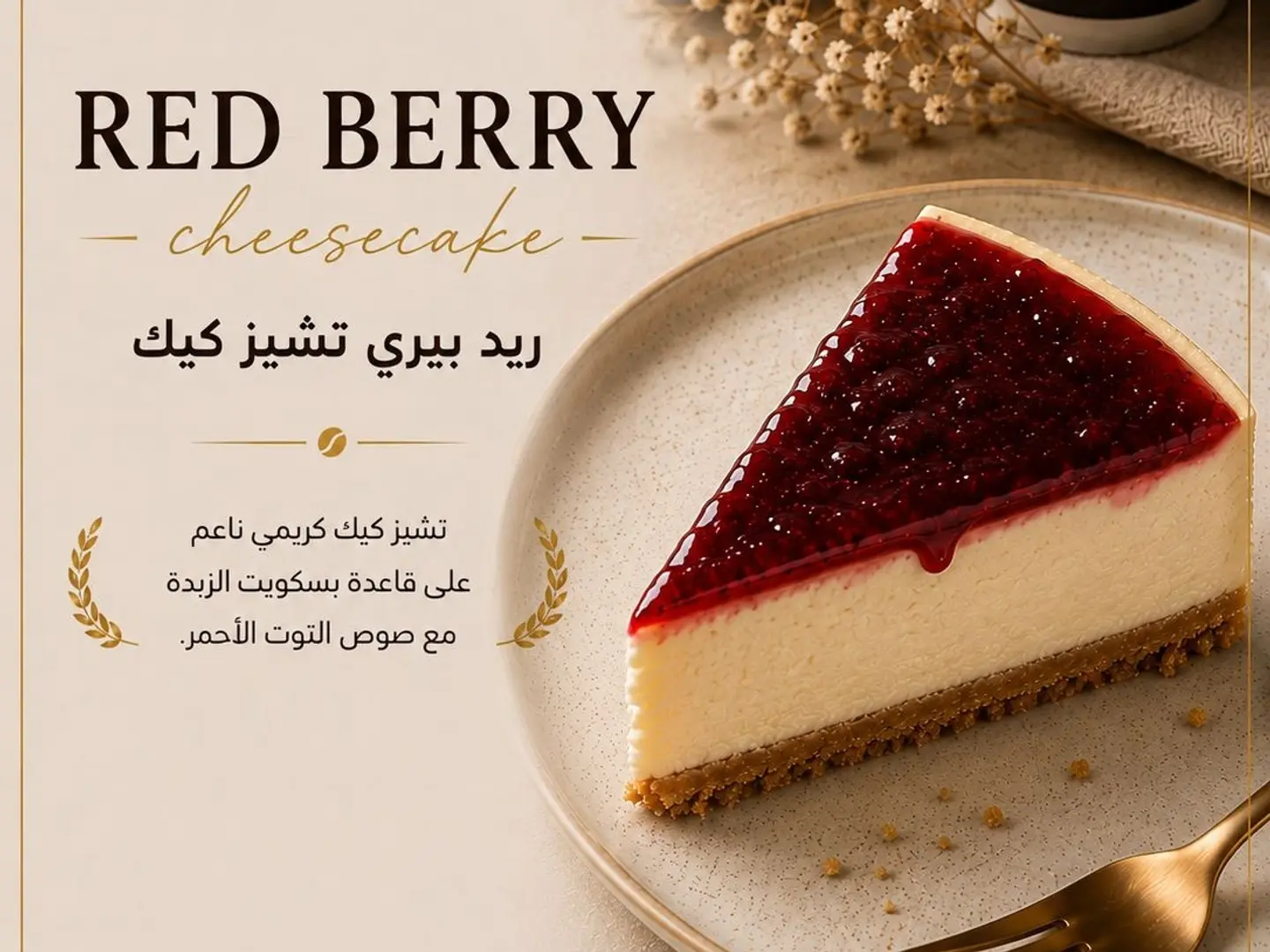 تشيز كيك التوت الأحمر