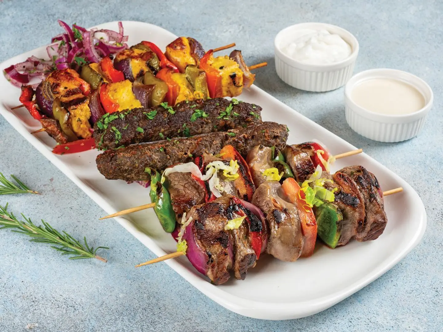 Mixed Chicken And Meat Kebab