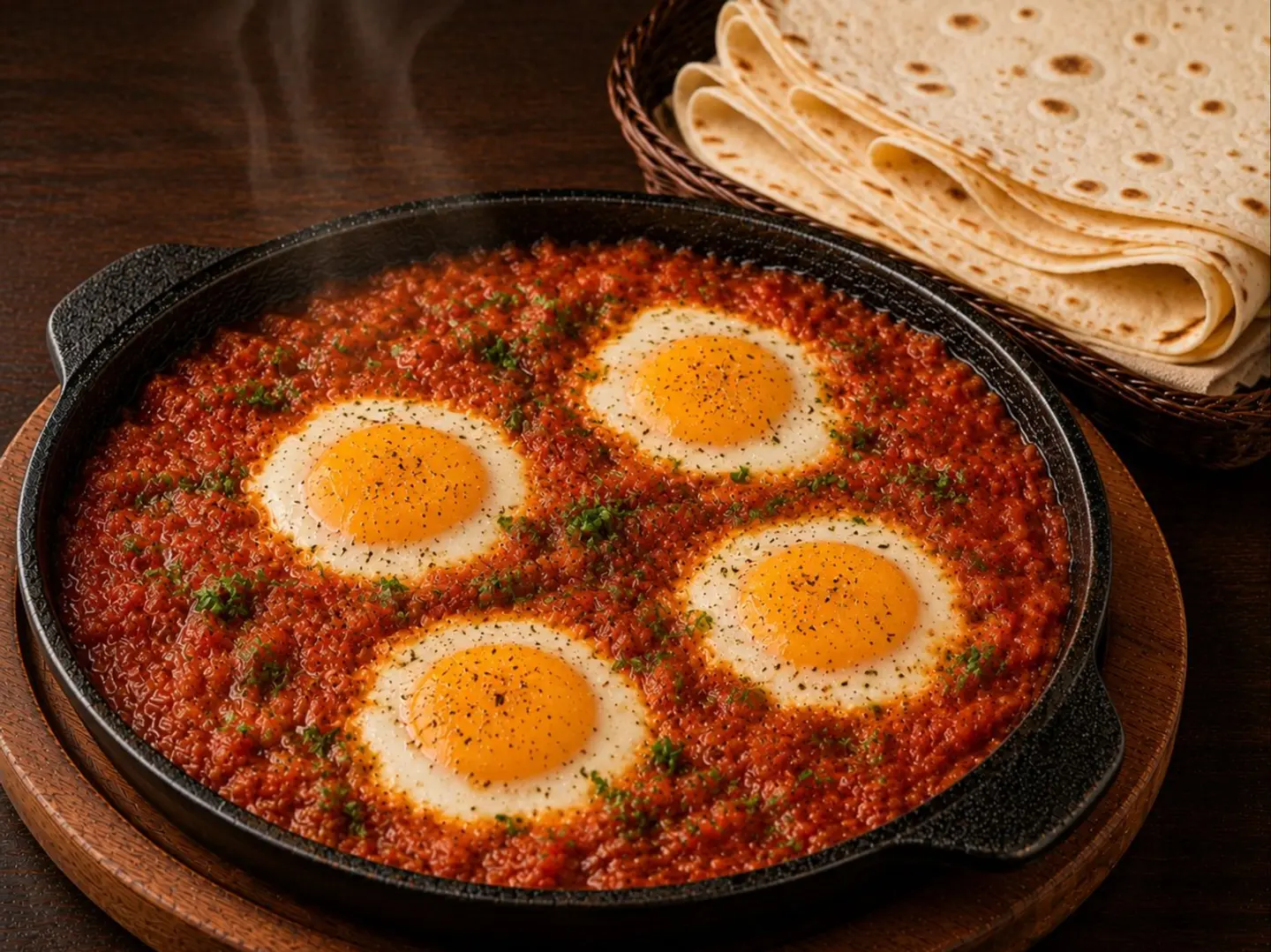 Eyes Shakshuka With Tortilla