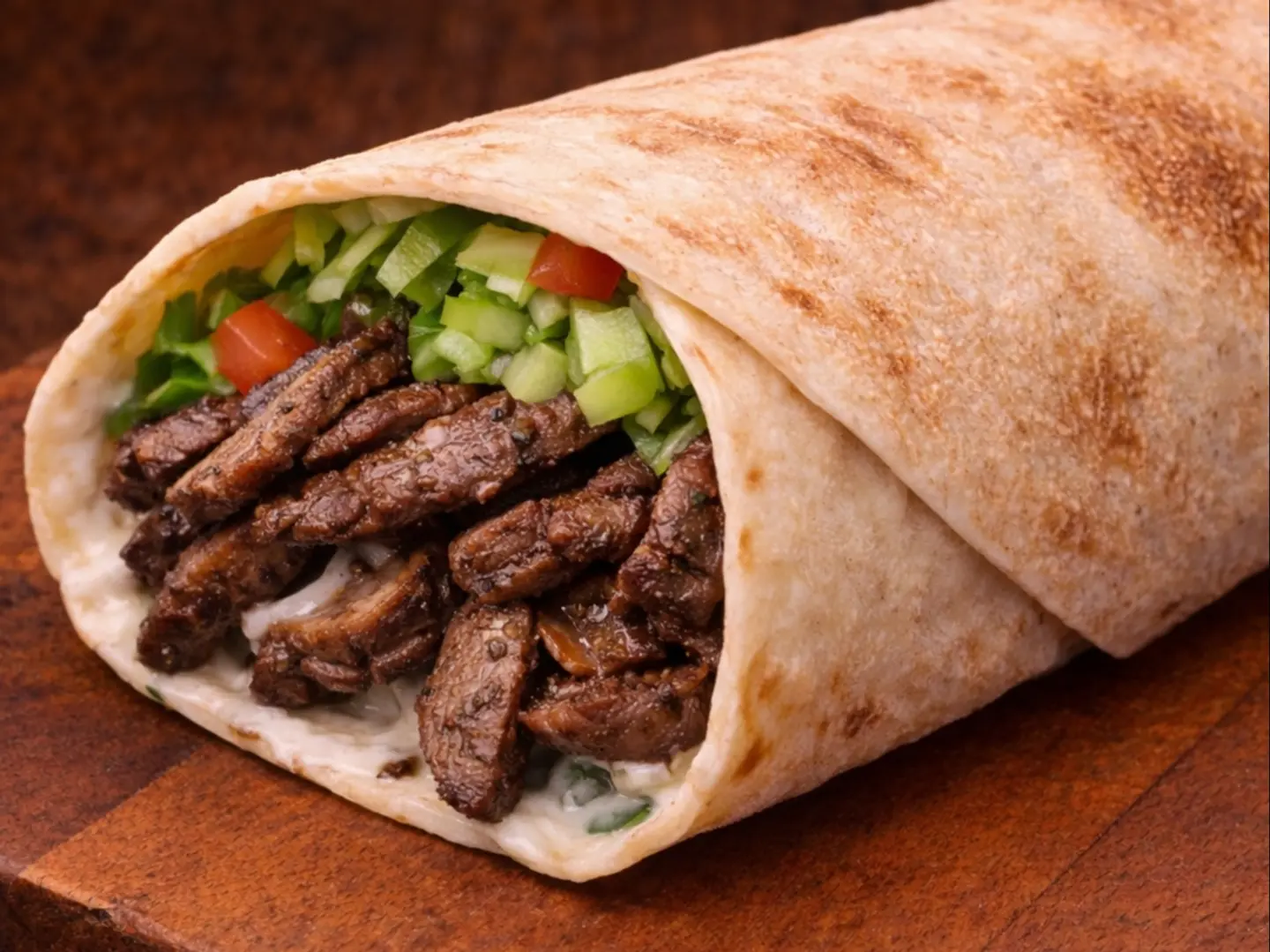 Tortilla Grill Liver Wrap