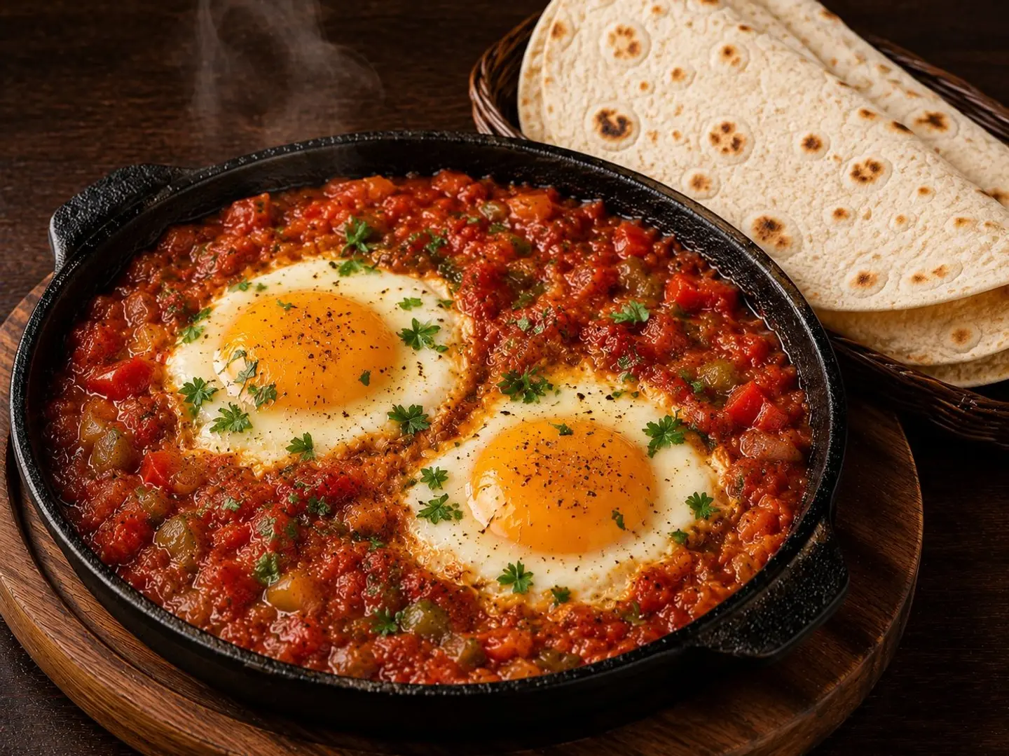 Egg Shakshuka With Tortilla