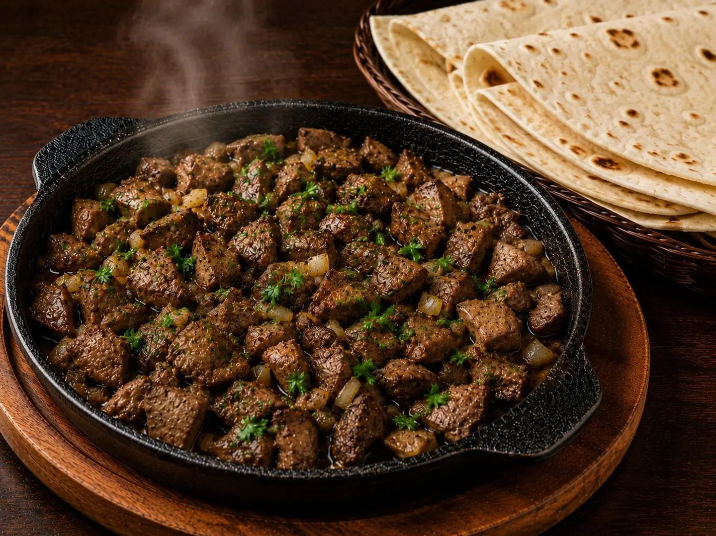 Liver With Tortilla