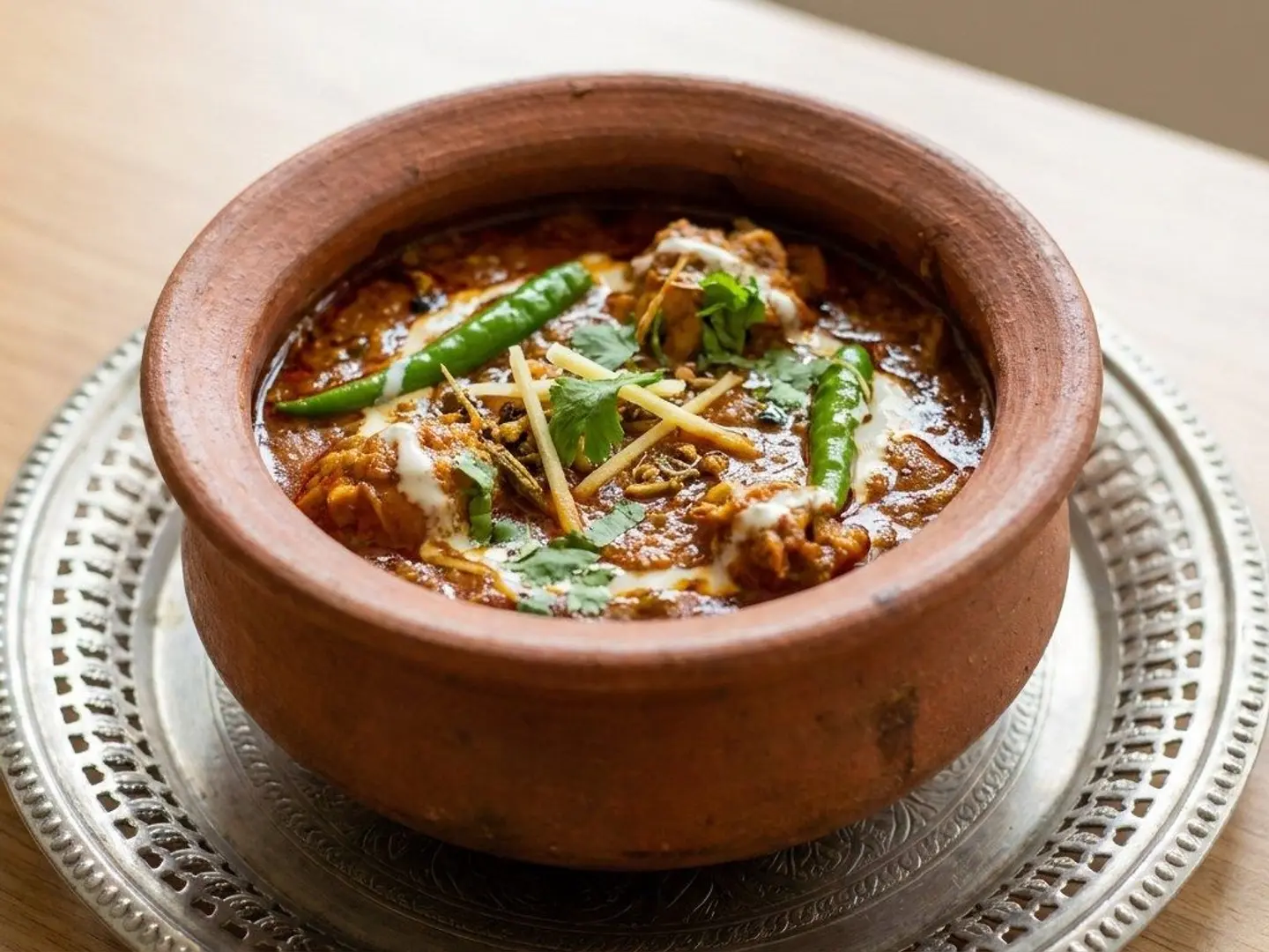 Chicken Handi Achari Half
