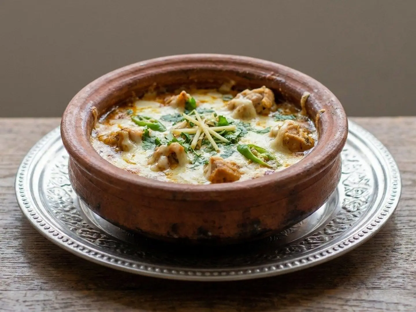 Chicken Cheese Handi Half