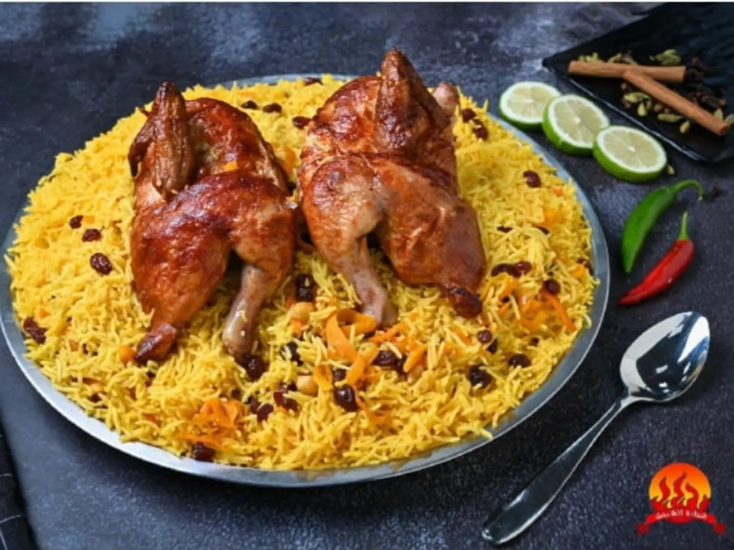 Half Rotisserie Chicken With Rice