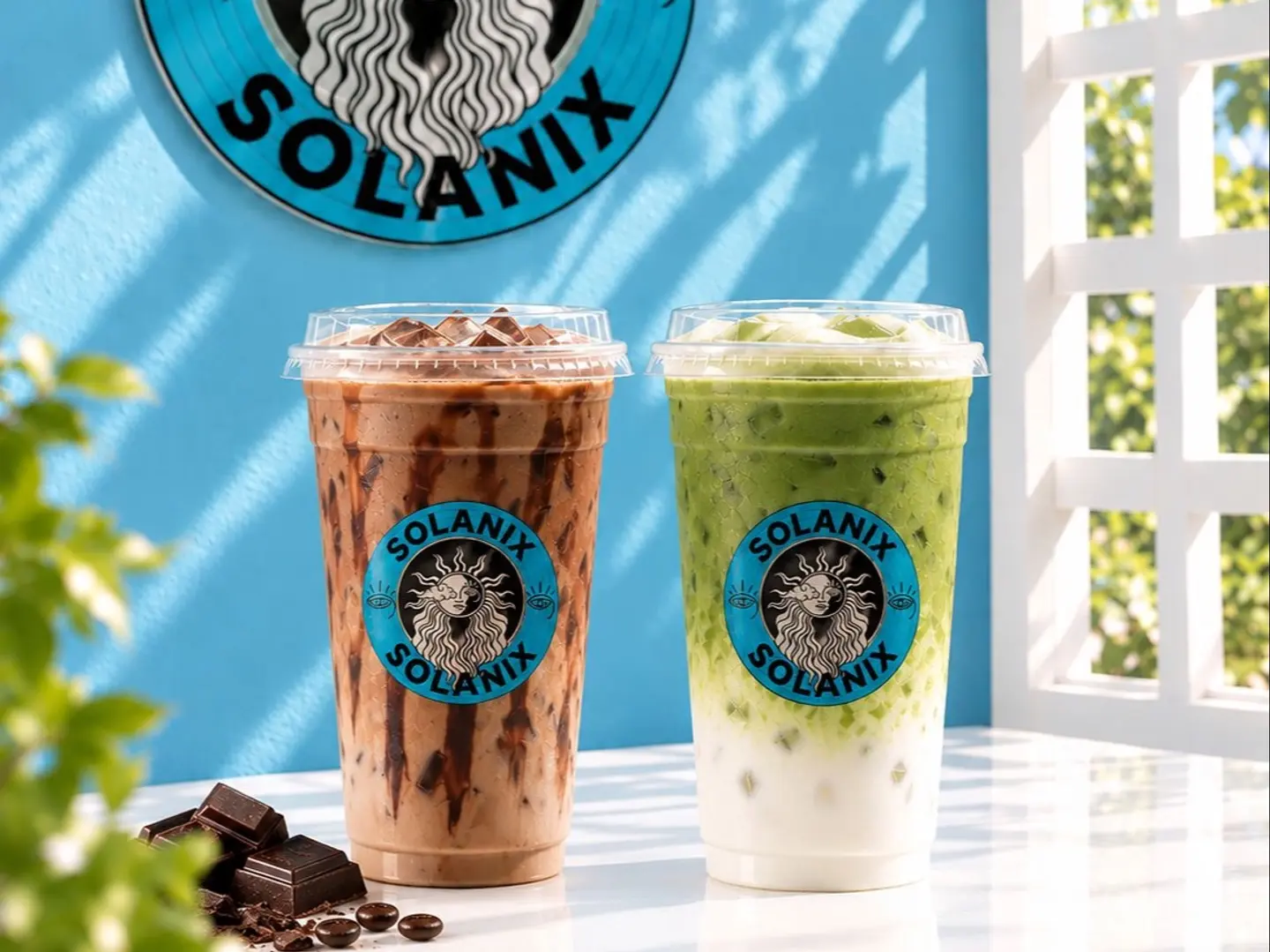 Chocolate Mocha & Matcha Latte